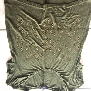 Gold and olive green t shirt